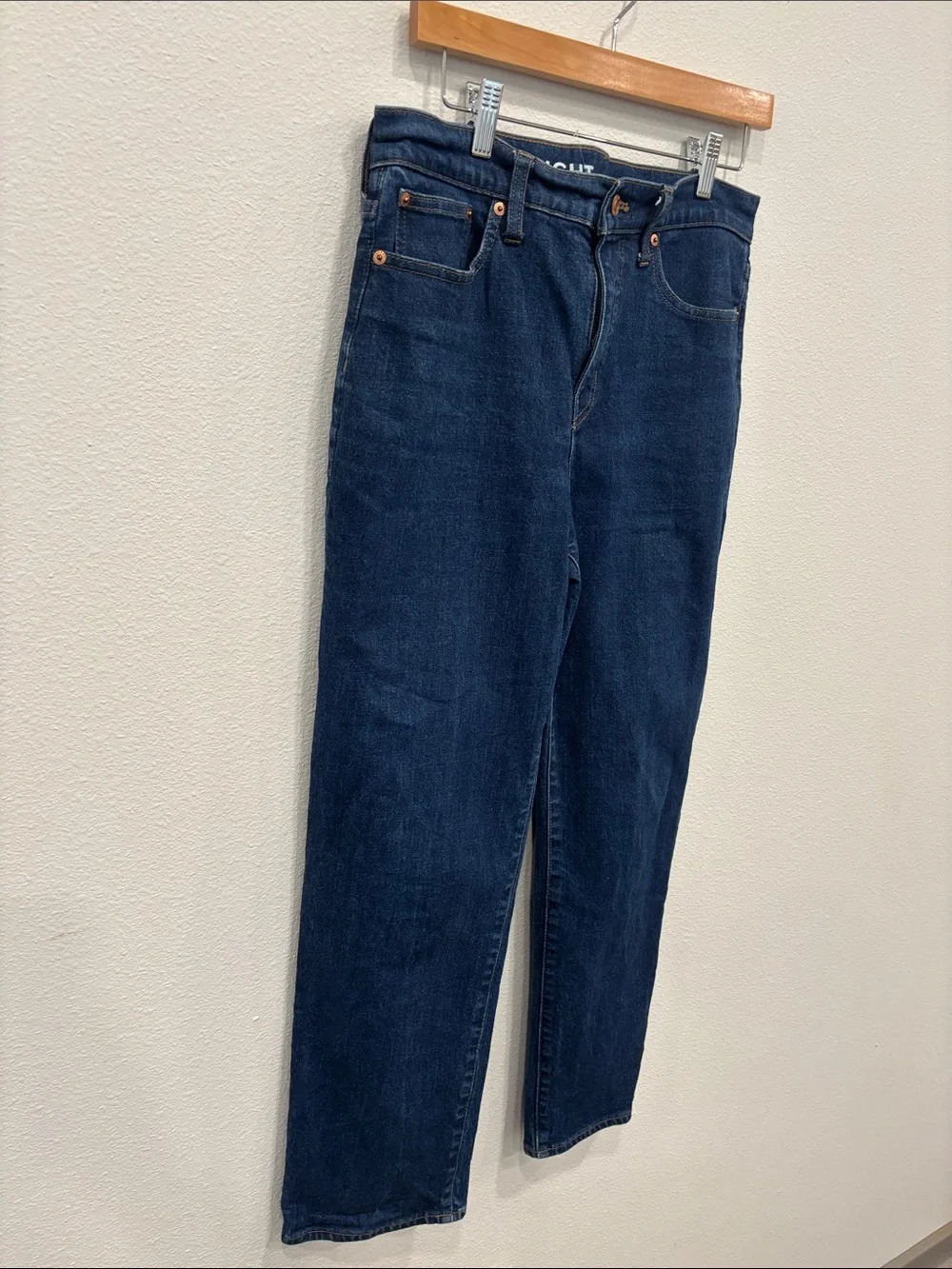 J. Crew Men’s Straight-Leg Dark Blue Denim Jeans 29